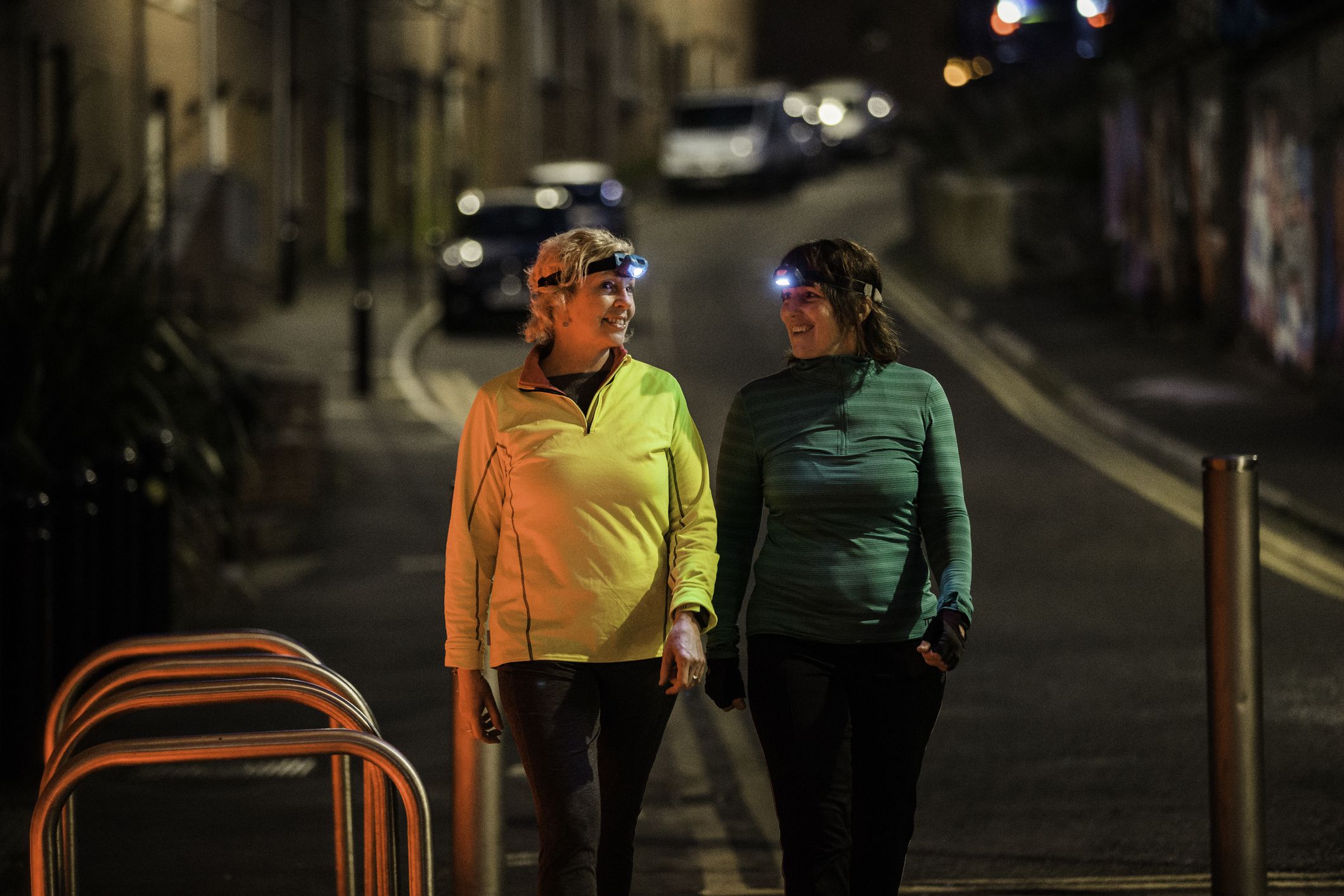 Lumières pour la sécurité et la visibilité des promeneurs de nuit